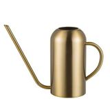 Bu 1500 ml Paslanmaz Çelik Sulama Kutusu, Bahçe Bitkileri ve Çiçekleri için Uzun Ağızlı Püskürtücülü Küçük Sulama Kabı (Renk: Siyah) (Altın)