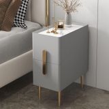 Bu 2 Çekmeceli Dar Komidin, Küçük Alanlar için İnce Modern Komodin, Oturma Odası, Yatak Odası, Banyo Balkonu için Minimalist Kanepe Masası, Kompakt Tasarım (Renk: Gri Boyut: XSmall G: 25 cm