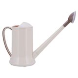 Bu 2 litrelik plastik sulama kabı, uzun ve büyük ağızlık, retro tarzı, saksı bitkilerini sulamak için ideal (renk: pembe) (bej).