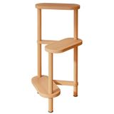 Bu ahşap 3 katmanlı bitkiler için stand, köşe vitrin rafı, saksı standı, küçük bitki standı, oturma odası için iç mekan saksı standı, d