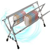Bu balkon için paslanmaz çelik çamaşır askısı, 5 genişletilebilir çubuklu balkon ve verandalar için idealdir, maksimum yükseklik 240 cm ve yer tasarrufu sağlar.