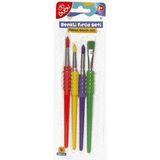 Bu-Bu FR0006 Soft Touch 4`lü Canlı Renkler Fırça Seti