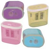 Bu-Bu Kalemtıraş Şeffaf Dikdörtgen Çiftli Pastel Renk BUBU-KT0011