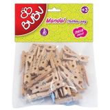 BU-BU MANDAL 3CM 40'LI NATÜREL BUBU-HS0004