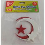 bu-bu simli eva sticker ay ve yıldız bubu-sts047 - Yok