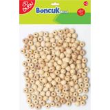 Bu-Bu Yuvarlak Natural Ahşap Boncuk Karışık Bubu-Bn0003