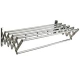 Bu çamaşır kurutma askısı, kancalı ve 50 - 100 cm havlular için, 6 raylı, katlanabilir teleskopik çamaşır kurutma askısı, banyo, balkon ve iç mekan için, yerden tasarruf sağlar (Boyut: 80 cm)