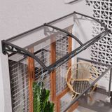 Bu dış kapı gölgeliği UV ışınlarına ve yağmura karşı koruma sağlar, alüminyum alaşımdan yapılmıştır ve güneş ve kara karşı korur. Cömert boyutunuz (80 x 160 cm) sizi yapar