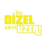 Bu Dizel Seni Üzer Oto Cam Sticker 17X17 Cm Sarı