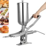 Bu Donut Dolgu Makinesi, 5L Pasta Dolgusu, 1 Uzun ve 3 Kısa Nozullu Paslanmaz Çelik Krema Dolgu, Mutfak Fırınları Restoranlar için Ticari Pişirme Aleti