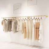 Bu duvar askısı, endüstriyel boru dolabı çubuğu, modern ve yaratıcı giysi vitrini askısı, perakende mağazaları/butikler için, demir giysi çubuğu, askı