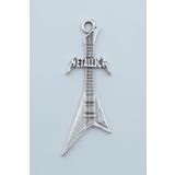 Bu Farklı Metallica Elektro Gitar Gümüş Kaplama Kolye Ucu