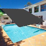 Bu geri çekilebilir dış mekan su geçirmez güneş tentesi, 1,7 x 3,4 m (koyu gri), bahçe, balkon, teras veya avlu için şemsiyelerin değiştirilmesi için sabitleme ipleri içerir.