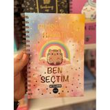 Bu Işıltılı Hayatı Ben Seçtim Sticker'lı Tarihsiz Konuşan Ajanda Haftalık Planlayıcı Defter Beyaz