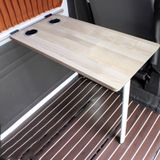 Bu Karavan Katlanır Piknik Masası Sentetik Panel ve Çelik Borudan Yapılmıştır, Taşınabilir Katlanır Araba Masası, Çıkarılabilir, Su Bardağı ve Cl için Bölmeli