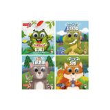Bu Kocaman Gözler Kimin Hareketli Gözler 4 Kitap Set / Kurbağa Kuki - Dinozor Stego - Kedi Tırmık - Sincap Simi