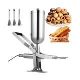 Bu krema, marmelat ve makarna dispenseri, 5 litre manuel doldurucu, Churros ve Donuts için doldurucu, paslanmaz çelik ticari pasta dolgusu, fırın, mutfak ve
