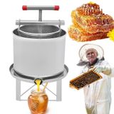 Bu Manuel Bal Pres Extractor Makinesi, Çok İşlevli Meyve Şarap Pres Makinesi Bal Baskı Balmumu Extractor, Paslanmaz Çelik (B)
