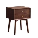 Bu modern ahşap komodin yatak odası için - minimalist küçük komodin 2 çekmeceli dolap, ince saklama dolabı, şık tek renkli tasarım, yükseltilmiş mobilya