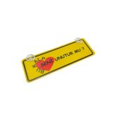 Bu Seni Unutur Mu? Yazılı Sarı Dekor Plaka Vantuzlu Cam Süsü 22X7.5cm Bksu2