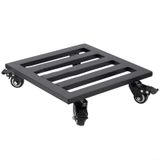 Bu Şık Tekerlekli Metal Bitki Standı | 30 cm Kare Saksı Rafı | İç ve Dış Mekan Bahçe Dekorasyonu için Taşınabilir Saksı Rafı (Siyah-23 x 23