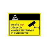 Bu Site 7/24 Güvenlik Kamera Sistemiyle İzlenmektedir! İsg Uyarı Levhası Pvc A3 30X42 Cm