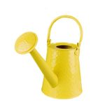 Bu sulama kabı, bahçe sulama kabı, metal sulama kabı, 1,6 l modern tarz, saplı ve gül başı suylu, çiçek sulama kabı, yeşil, sarı, dış mekan bitkileri için sulama kabı (