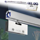 Bu Sürgülü Cam Kapı Parça Yumuşak Kapat, Ağır Hizmet Alüminyum Ahır Kapısı 6ft 8 ft, Rieles para Puertas Corredizas, Sürgülü Cep Kapı Rayı (Gümüş-beyaz, 5.7m/18.7ft)