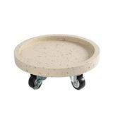Bu Tekerlekli Bitki Arabası Bonsai Standı, Kapalı Bitkiler, Su Tepsili Yuvarlak Arabası ve Saksı Dış Mekan Bitki Standı (Çap 40 cm)