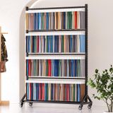 Bu Ticari Tekstil Kumaş Depolama Rafı Tekerlekli, Metal Elbise Askısı, Perdeler, Yorganlar, Battaniyeler için Yerde Teşhir Standı - Örnek Kumaş Düzenleyici (120x45x205cm)
