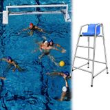 Bu yüksek mukavemetli cankurtarma sandalyesi, su polosu için plaj gözlem taburesi, dayanıklı, 1,2 ila 1,8 metre arasında, spor hakem koltuğu, 2 güvenlik basamaklı merdiven