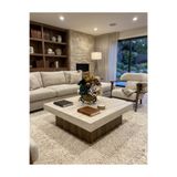 BUBBA HOME Modern Trave Wood Orta Sehpa Traverten - Ceviz % 100 Mdf