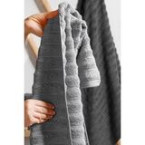 Bubble 4'lü Banyo Havlu Seti %100 Pamuk, Premium Hamam Takımı (2 Adet 70X140 - 2 Adet 50X90) - Gri
