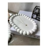 Bubble Oval Taş Tozu Dekoratif Tabak 4’Lü
