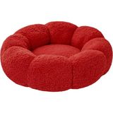Bubble Pelüş Kedi Köpek Yatak - Kırmızı - 50 cm