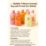 Bubble T Duş Jeli 6’lı Set 500ml – Vanilya, Muz, Şeftali, Hindistan Cevizi, Mango, Ananas