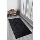 Bubble Tavşan Tüyü, Kaymaz Süet Taban, Süper Soft, Ultra Lüks, Yıkanabilir Halı, Antrasit, 80 x 150
