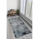 Bubble Tavşan Tüyü, Kaymaz Süet Taban, Süper Soft, Ultra Lüks, Yıkanabilir Halı, Mavi-Eskitme, 100 x 160