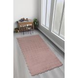 Bubble Tavşan Tüyü, Kaymaz Süet Taban, Süper Soft, Ultra Lüks, Yıkanabilir Halı, Pembe, 80 x 300