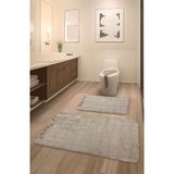 Bubble Tavşan Tüyü, Kaymaz Taban, Pofuduk, Ultra Lüks, Yıkanabilir 2'li Banyo Paspası Camel