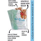 BUBBLEBOMB Ayak Bakım Patiği Ayak Maskesi Ayak Ve Tırnaklar Için Yoğun Keratin Nemlendirici Bakım Patiği Seti
