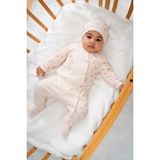 Bubbles %100 Organik Pamuk Fiyonklu Tavşan Kız Bebek Tulum - Açık Pembe - 6 - 9 Ay