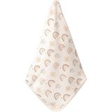 Bubbles Naturel Organik Pamuklu 80 x 85 cm Çift Kat Penye Bebek Battaniye Gökkuşağı - Kırık Krem