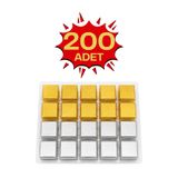 Bubi Çikolata Altın & Gümüş Sargılı Sütlü Madlen 200 Adet Ikramlık Çikolata