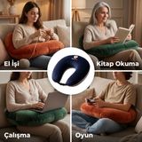 Bubi Çok Amaçlı Destek Yastığı ,oyun Yastığı, Kitap Yastığı, Dikiş Yastığı - Yeşil