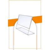 Bubi Studios A5 L Tipi Yatay 5'li Masa Üstü 2.8 mm Şeffaf Pleksi Föylük Broşürlük