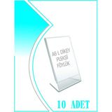 Bubi Studios L Tipi A6 Kağıdı Boyutlu Dikey Pleksi Föylük 10 Adet