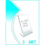 Bubi Studios L Tipi A6 Kağıdı Boyutlu Dikey Pleksi Föylük 5 Adet