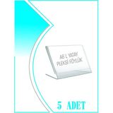 Bubi Studios L Tipi A6 Kağıdı Boyutlu Yatay Pleksi Föylük 5 Adet