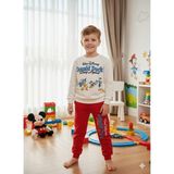 Bubiee Baby Erkek Çocuk Disney Donald Duck Baskılı 3 Iplik Şardonlu Alt Üst Eşofman Takımı - Kırmızı - 5 - 6 Yaş